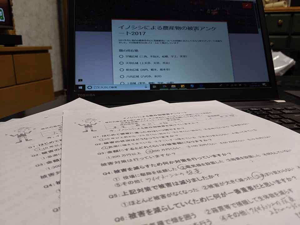 熊本県内のイノシシ被害